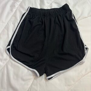SHEIN Classic Black woman’s size medium athletic shorts w/ white strip on side